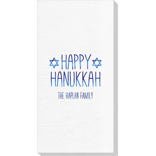 Hanukkah Jewish Stars Deville Guest Towels